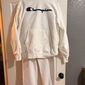 Champion White Tracksuit Set